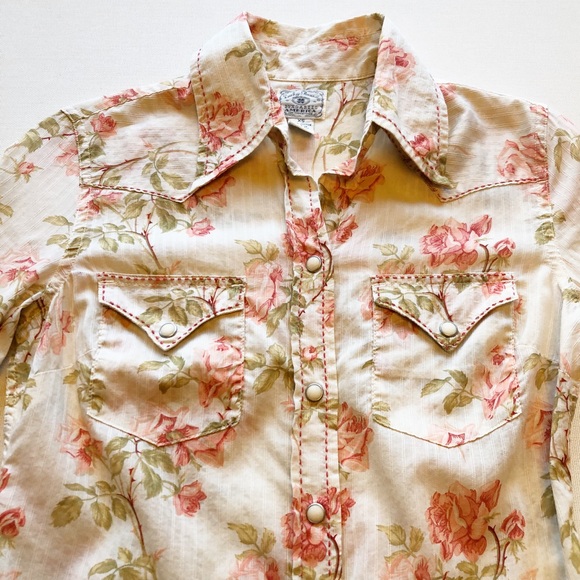 Lucky Brand Floral Western Blouse Top - Picture 3 of 7
